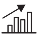 Chart Bar Finance and Hand icon