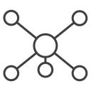 Chart connected icon