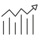 Chart histogram icon