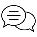 Chat Black Outline icon