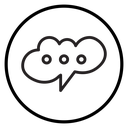 Chat bubble Black Outline icon