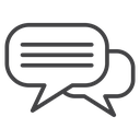 Chat Black Outline icon