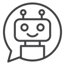 Chatbot speech bubble icon