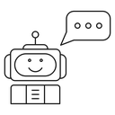 Chatbot speech bubble 4 icon