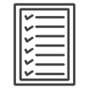 Check List Black Outline icon