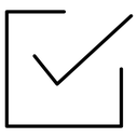 Check mark Black Outline icon