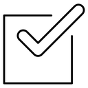 Check mark Black Outline icon