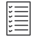 Checklist Page Black Outline icon