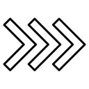 Chevrons Black Outline icon