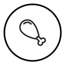 Chicken leg icon