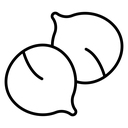 Chickpea Black Outline icon