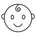 Child Face Curl icon