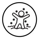 Child playing snow icon