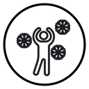 Child playing snow icon
