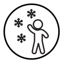 Child playing snow icon