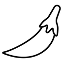Chili Black Outline icon