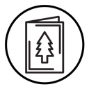Christmas invitation card icon