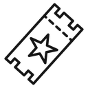 Cinema ticket icon