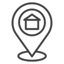 Circled Home Pin icon