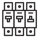 Circuit breaker Black Outline icon