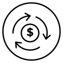 Circulation of money icon