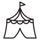Circus tent icon