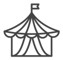 Circus tent icon