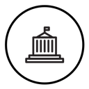 City hall building icon