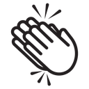 Clapping hand icon