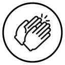 Clapping hand icon