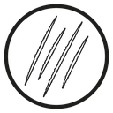 Claws scratches icon