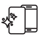 Clean phone glass icon