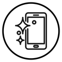 Clean phone glass icon
