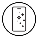 Clean phone glass icon