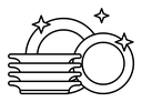 Clean plate icon