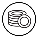 Clean stack plates icon