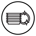 Clean stack plates icon