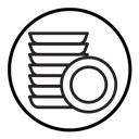 Clean stack plates icon