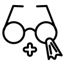 Cleaning eyeglasses icon