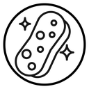 Cleaning sponge Black Outline icon