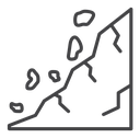 Cliff Black Outline icon