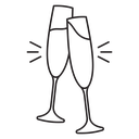 Clinking glasses icon