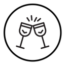 Clinking glasses icon