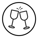 Clinking glasses icon