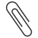 Clip Black Outline icon