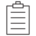 Clipboard Black Outline icon