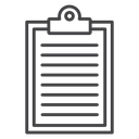 Clipboard Note List Black Outline icon