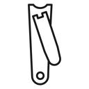 Clippers and cut nail black icon