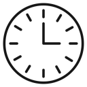 Clock Black Outline icon