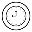 Clock nine icon